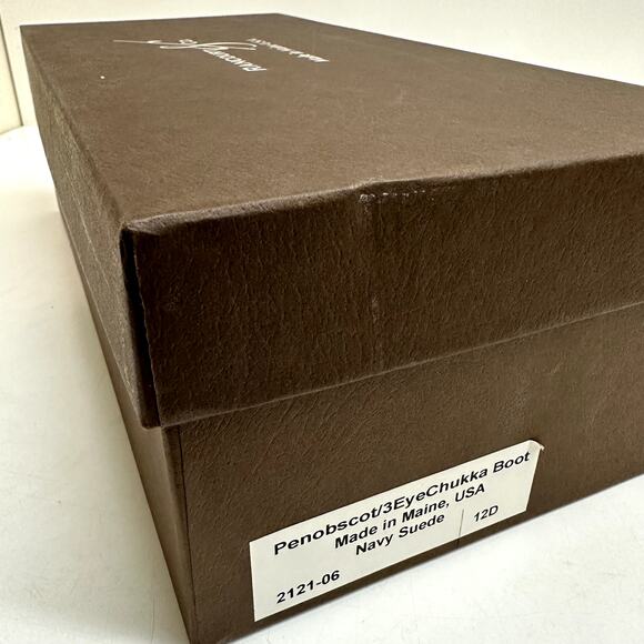 Rancourt & Co. Penobscot Chukka Boot Navy Blue Suede Handsewn Made in USA 12 - Picture 13 of 13